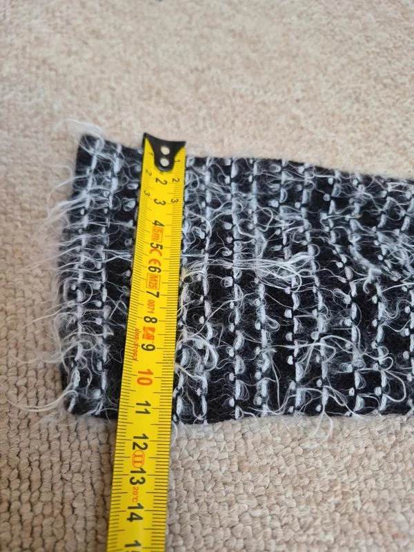 Suéter vintage con cremallera negro y blanco texturizado talla única – photo 7